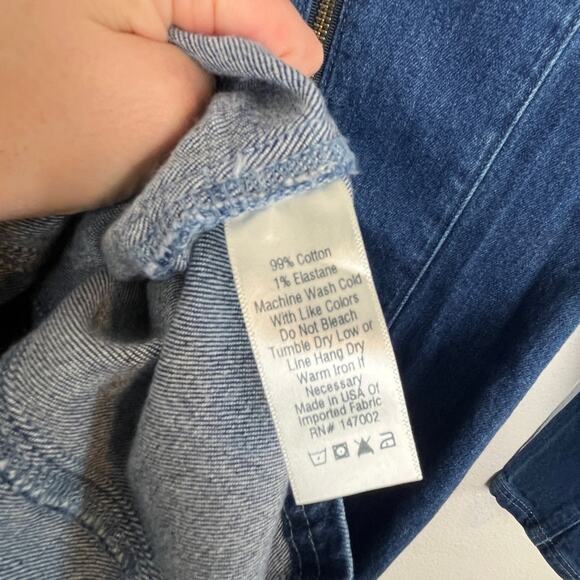 The Jetset Diaries Revolve Rare Tash Lace up Front Long Sleeve Denim Dress XS - Picture 6 of 6